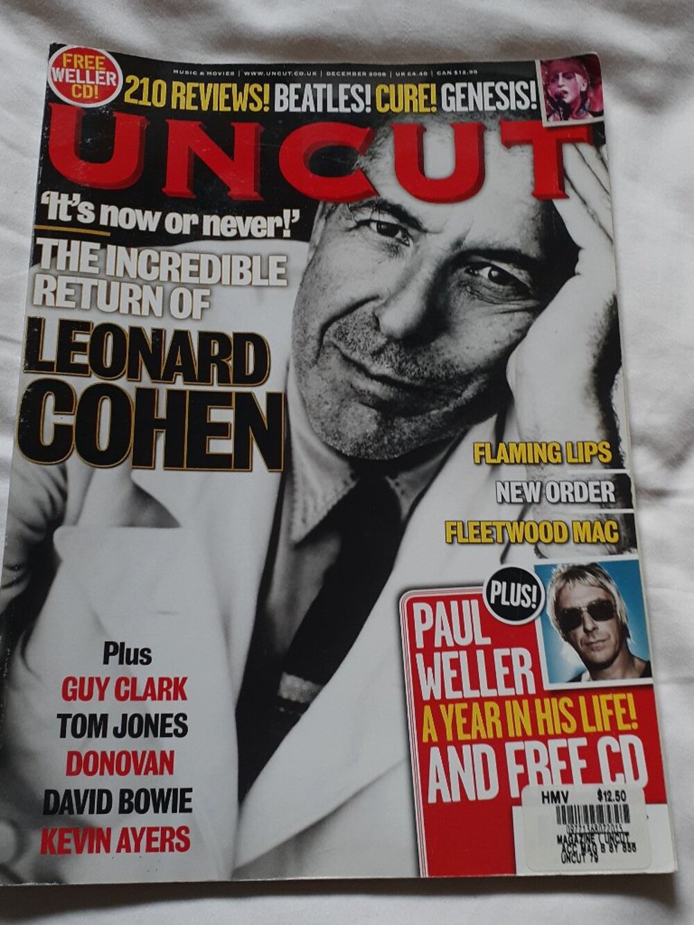 Uncut Magazine Leonard Cohen Cover 2008